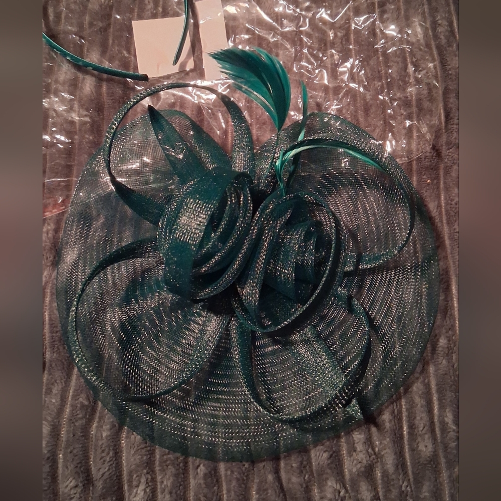 🐎NEW! Hunter Green Kentucky Derby Hat - Picture 6 of 9